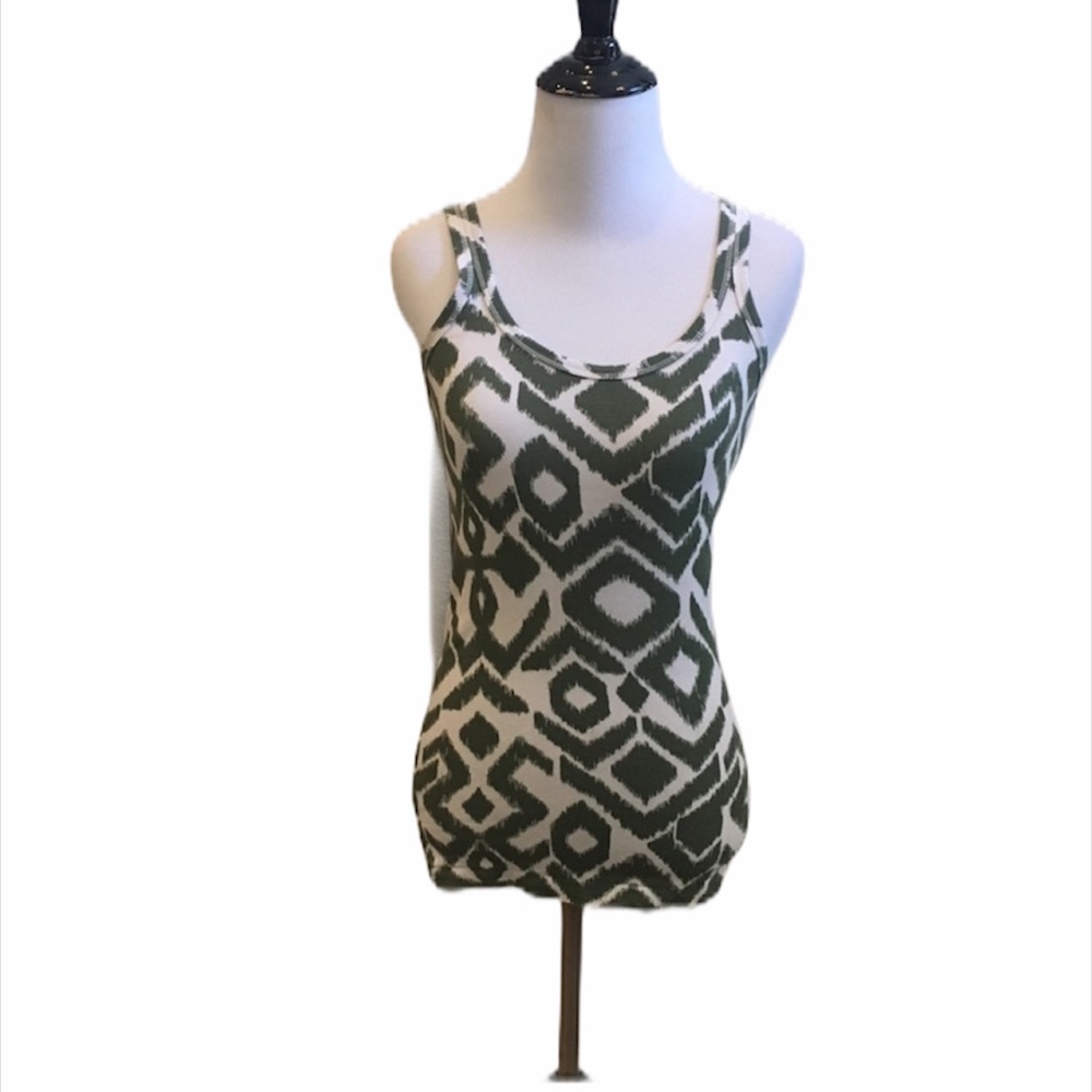 Banana Republic cotton Geo olive tank - Size S
